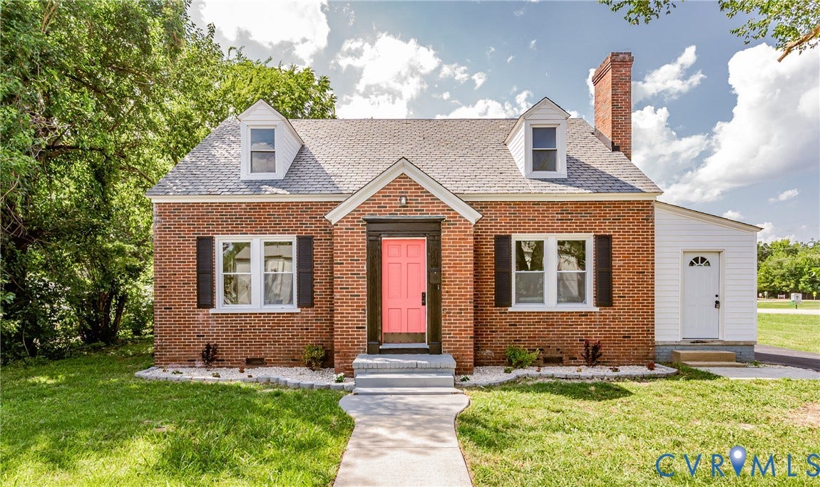 4008 River Road, Chesterfield, VA 23803 Brick exterior with a prominent chimney and a dormer window