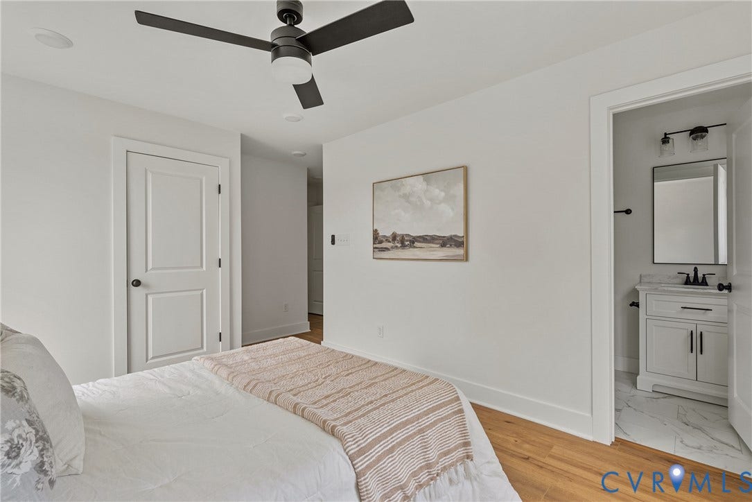 2004 Newbourne Street, Richmond, VA 23223 Hardwood-finish flooring, recessed lighting, and a ceiling fan with integrated lighting