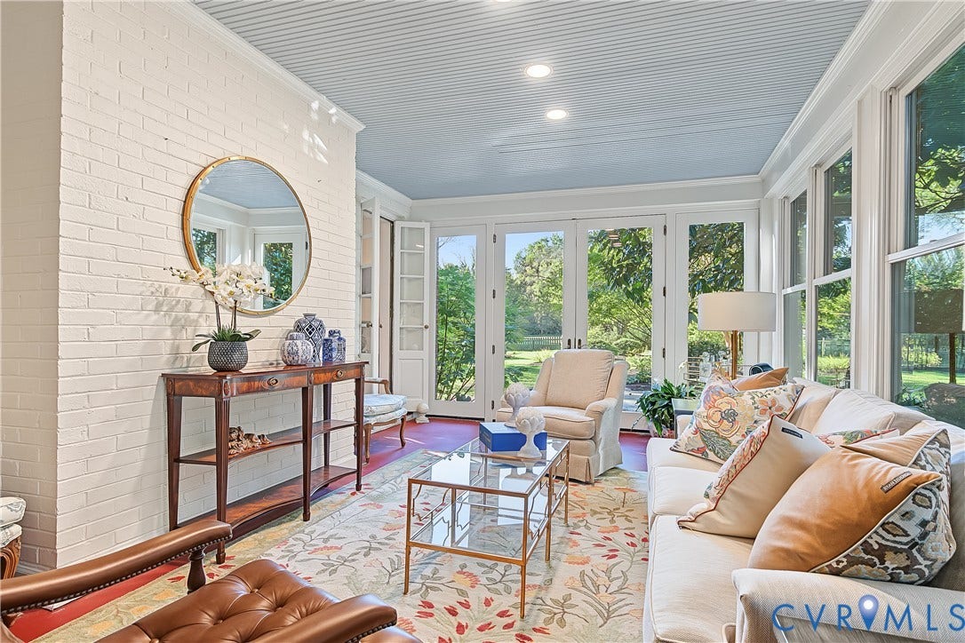 3905 Dover Road, Richmond, VA 23221 Glass French doors to terrace