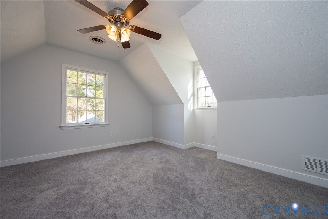 19224 Maurer Lane, Colonial Heights, VA 23834 Angled walls, a ceiling fan with integrated lighting, and dual windows