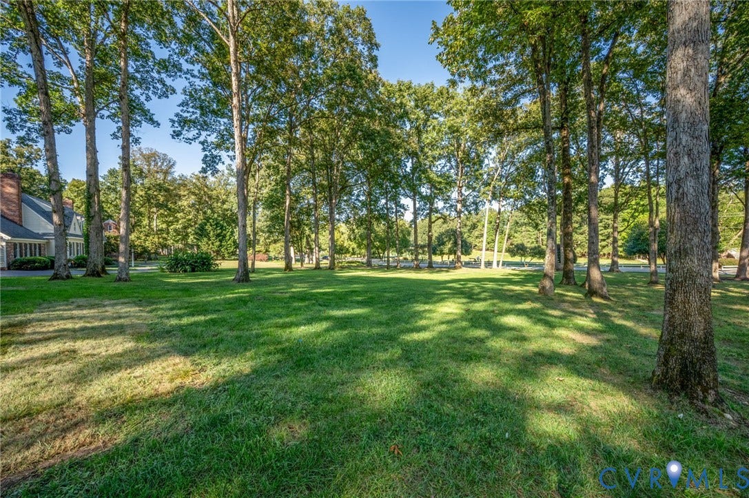 13800 W Salisbury Road, Salisbury, Midlothian, VA 23113 Expansive lawn area bordered by numerous mature trees