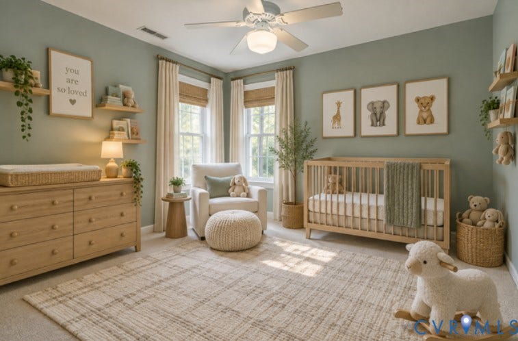 8113 Ainsdale Lane, Chesterfield, VA 23832 Recessed lighting, wood-finish shelving, natural light from multiple windows, ceiling fan, and carpeted flooring