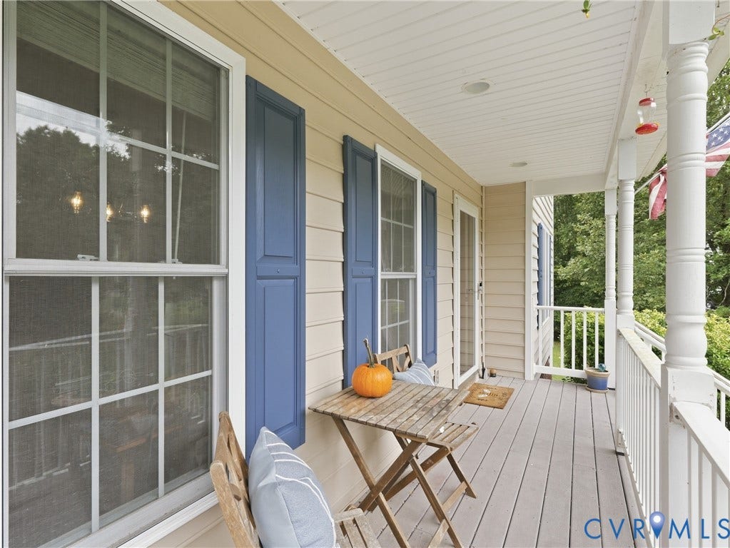 8325 Caroline Vines Way, Estates At Willis Church, Henrico, VA 23231 Expansive covered porch with composite decking, white balusters, and turned columns