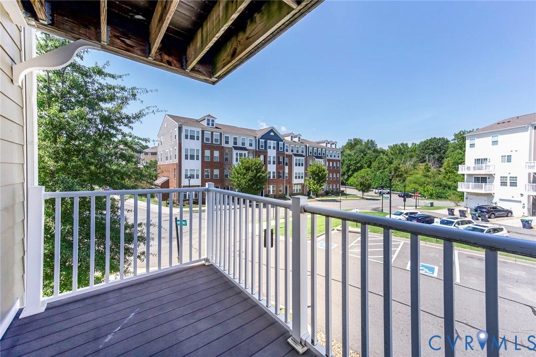4300 Bon Secours Parkway, #A, Henrico, VA 23233 Private balcony with composite decking and metal railing