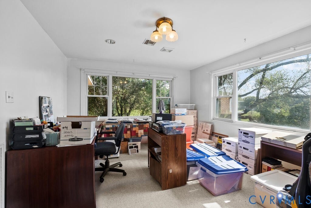 21 Vanderpool Lane, Detached, Cumberland, VA 23040 Bright interior space featuring multiple large windows, recessed lighting, and a ceiling-mounted light fixture