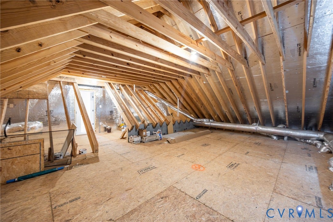 Alternate view of unfinished storage space.