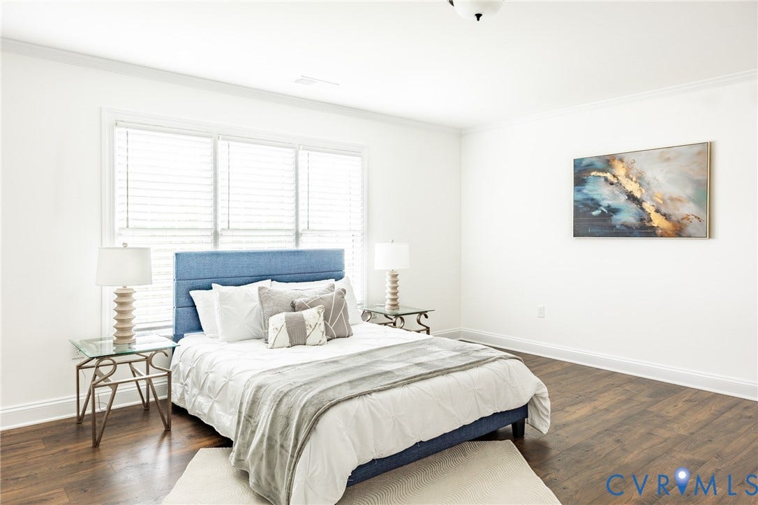 Very large second floor primary suite with its own hallway, sitting area, two walk-in closets and large spa-like primary bathroom. This is a true retreat.