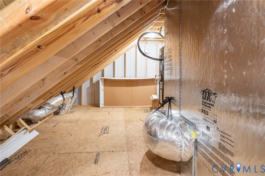 Alternate view of unfinished storage space.