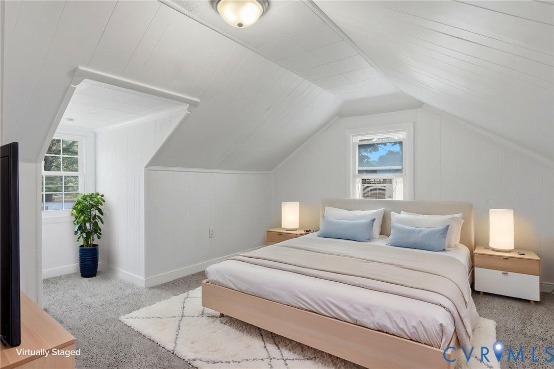 5108 Forest Hill Avenue, Westover Hills Area, Richmond, VA 23225 Bedroom #4, vaulted ceilings, window alcove, new carpet and fresh paint