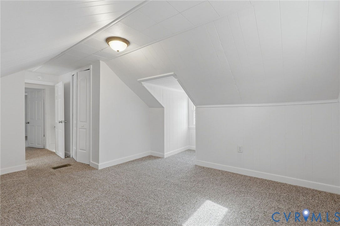 5108 Forest Hill Avenue, Westover Hills Area, Richmond, VA 23225 Bedroom #4, another view. vaulted ceiling, window alcove, new carpet and fresh paint