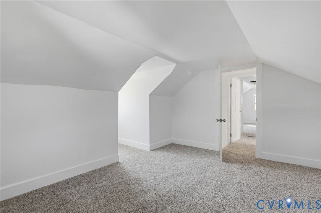 5108 Forest Hill Avenue, Westover Hills Area, Richmond, VA 23225 Bedroom #3, another view. Vaulted ceilings, new carpet and fresh paint