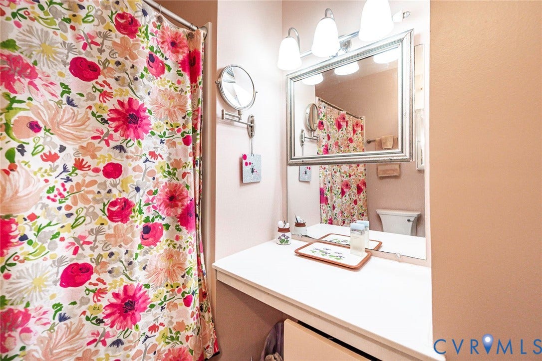 Convenient vanity/makeup area