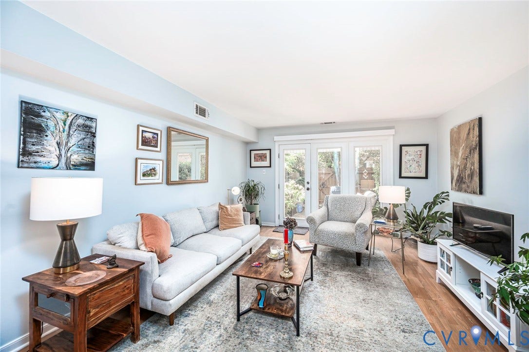 Beautiful wood flooring and tons of natural light