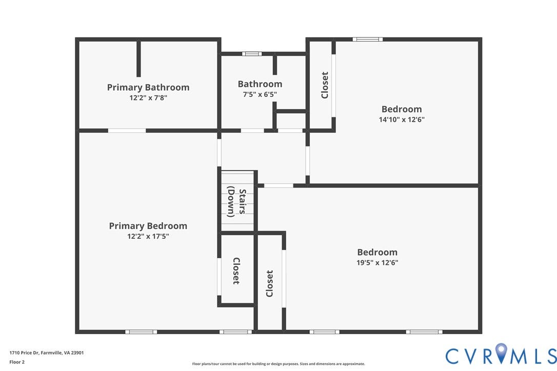 2nd Level Floor plan dimensions
