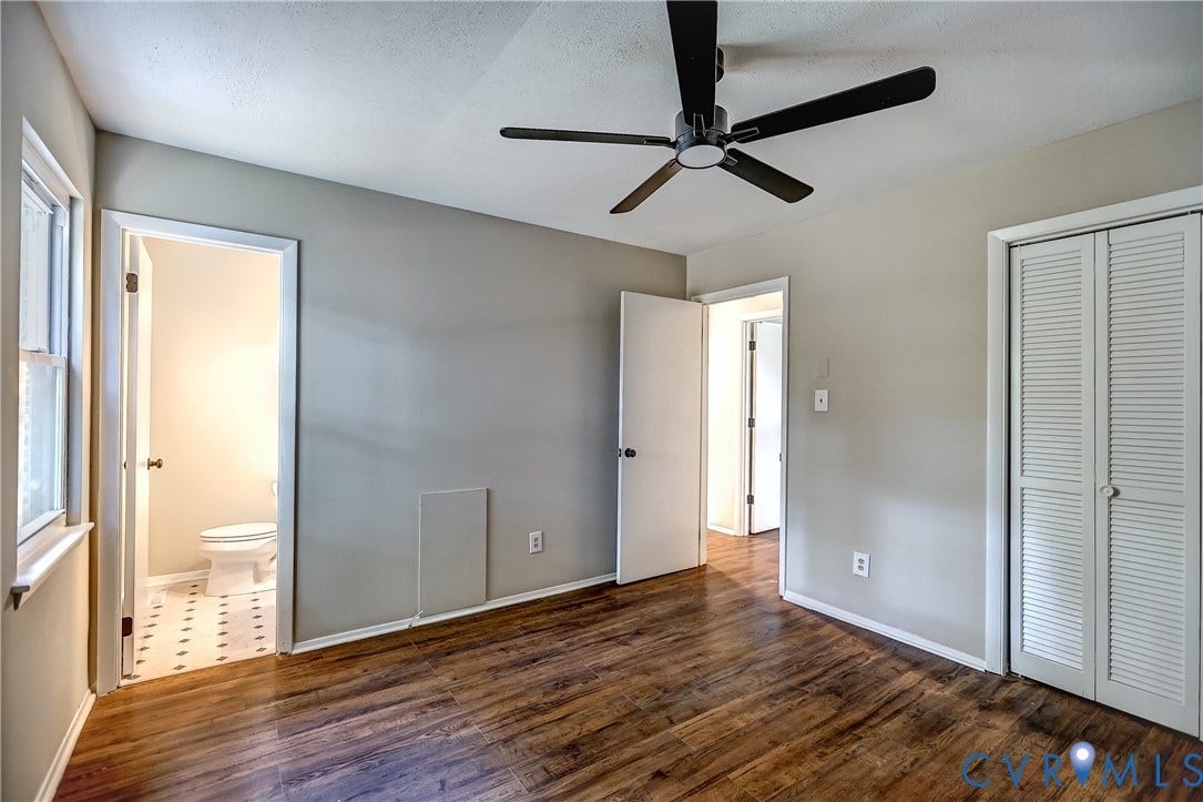 6100 Meadwood Circle, Hopkins Rd Corridor, Richmond, VA 23234 Primary BR is serviced by its own private half bath. Also featuring new, modern ceiling fan!