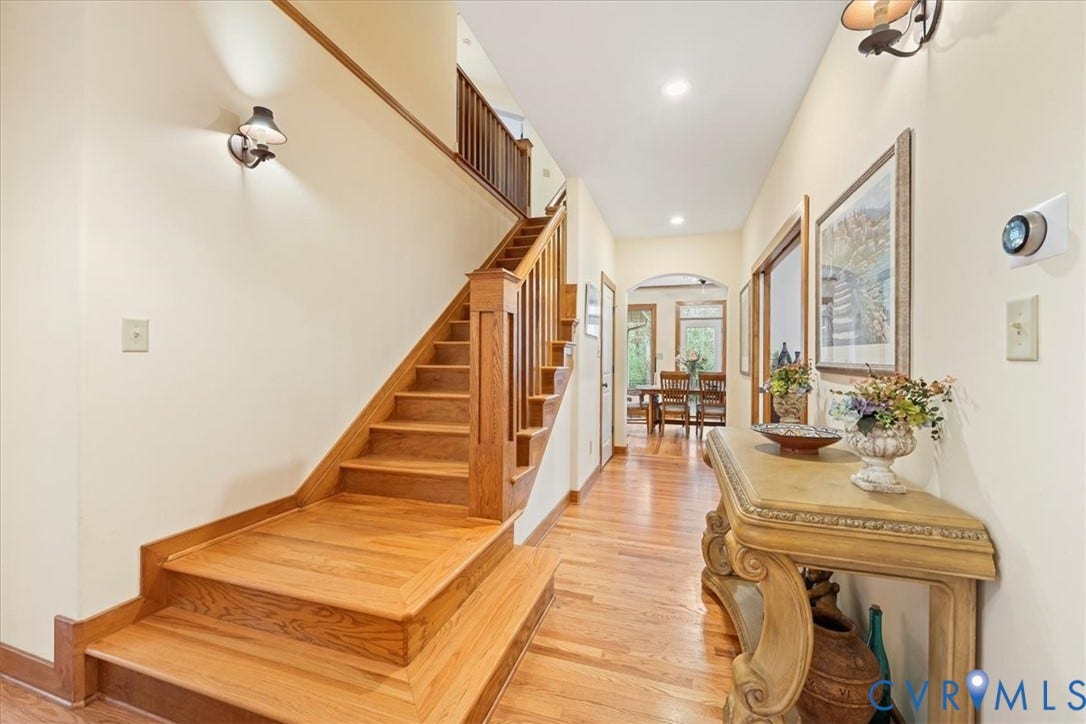 8908 Thomas Higgs Court, Toano, VA 23168 Hardwood flooring throughout the entry and staircase