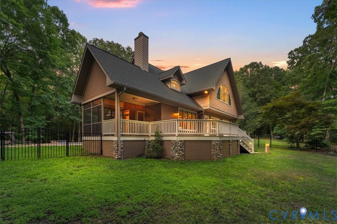 8908 Thomas Higgs Court, Toano, VA 23168 Wood siding exterior with a screened porch, open deck, and a stone features