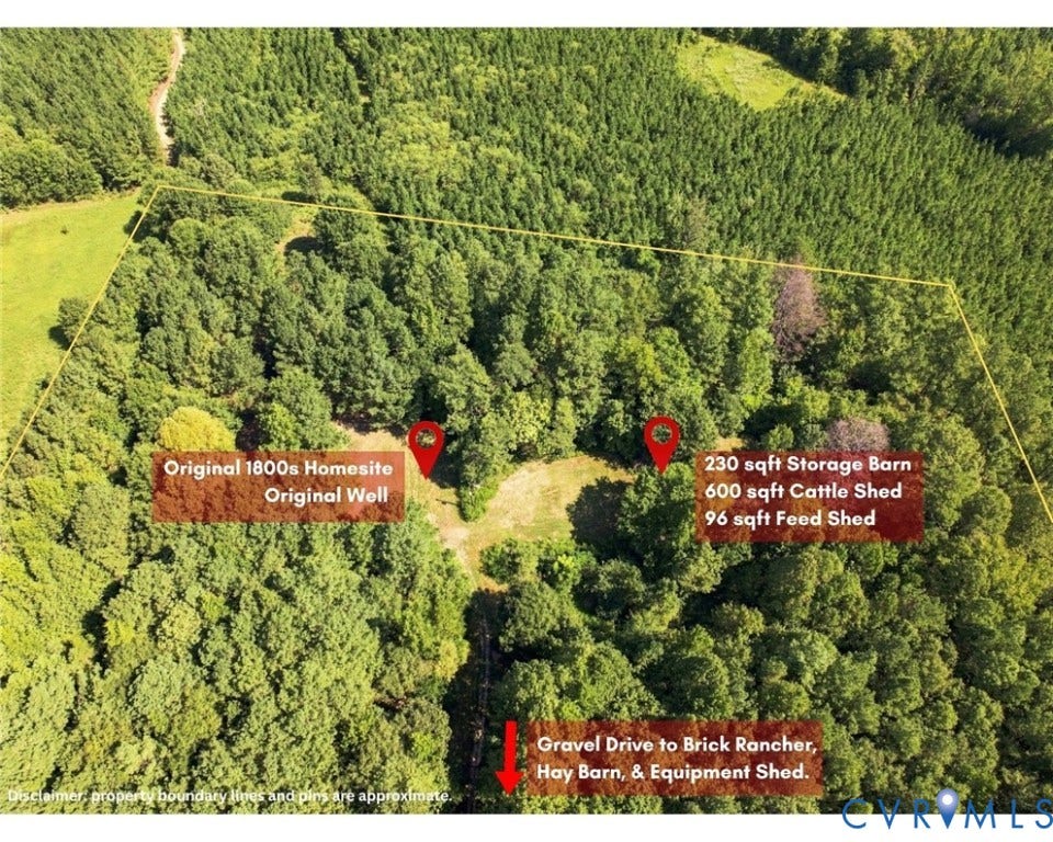 Boundary Lines and Pinpoints are approximate.  Manually overlayed for illustrative purposes only.   See Supplemental Listing Docs for Plat Map.