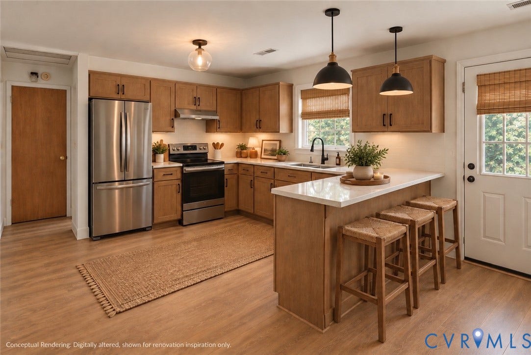 Virtually updated & staged