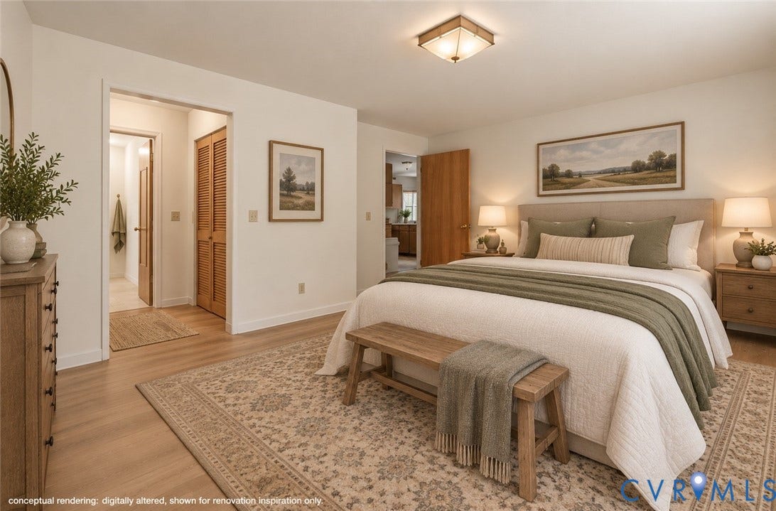 Virtually updated & staged