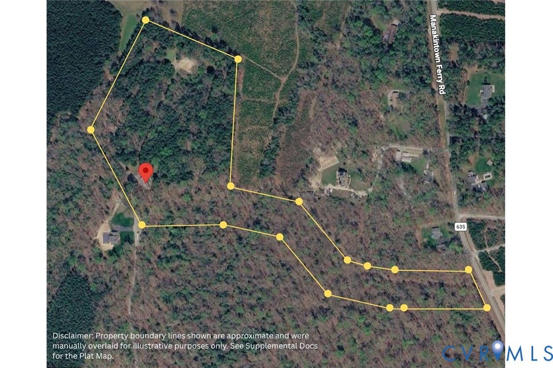 Approximate boundary lines.  See Supplement Listing Docs for official Plat Map.