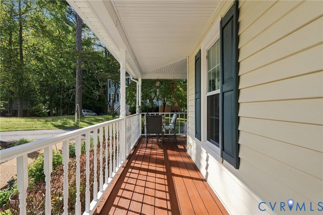 10904 Krossridge Circle, Brandon, North Chesterfield, VA 23236 There's a lovely spot to sit on the wrap around porch