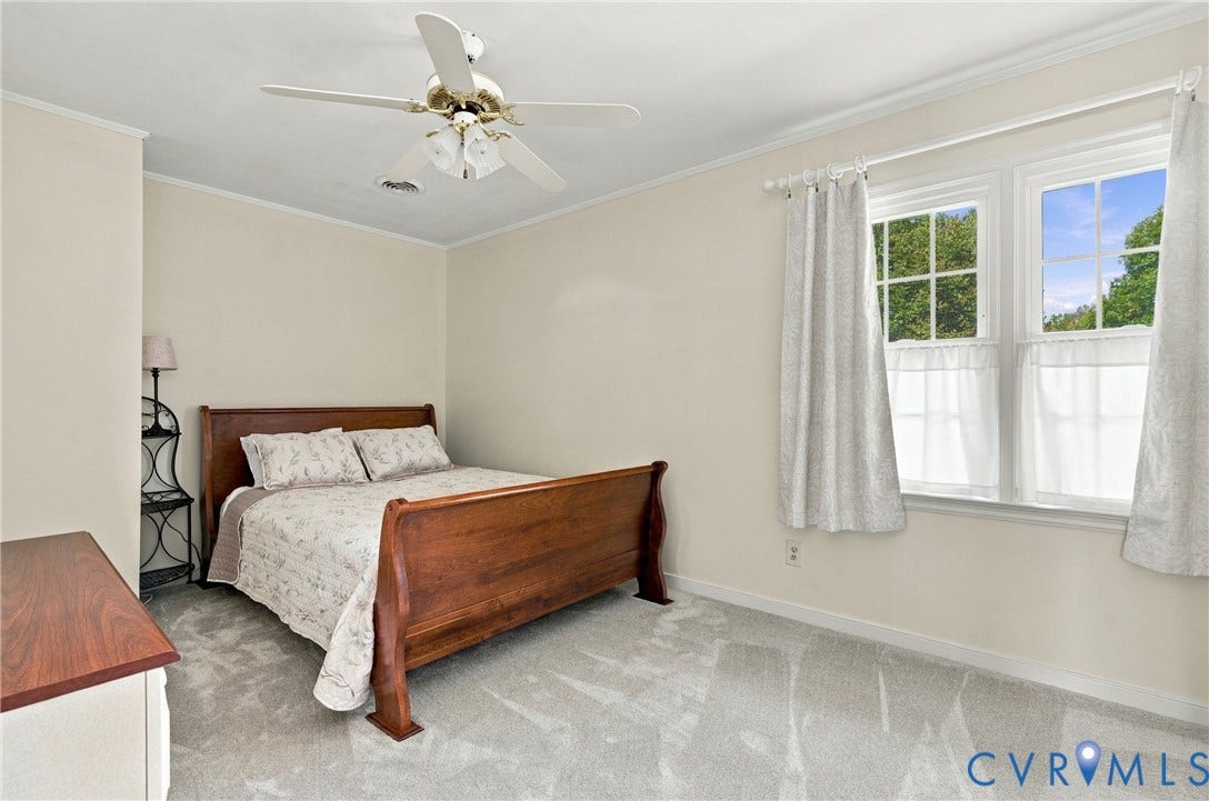 10904 Krossridge Circle, Brandon, North Chesterfield, VA 23236 Bedroom #3 has a large closet and newer carpet