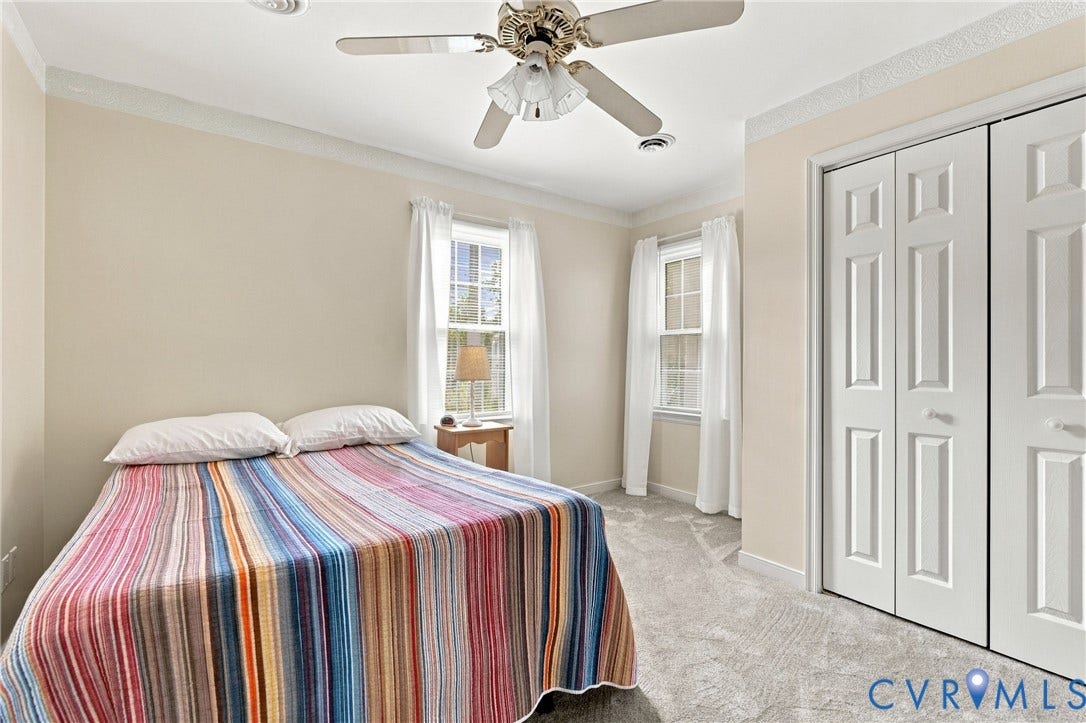 10904 Krossridge Circle, Brandon, North Chesterfield, VA 23236 Bedroom #4 has newer carpet and large closet