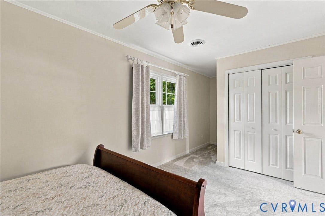 10904 Krossridge Circle, Brandon, North Chesterfield, VA 23236 Bedroom #3 has walk up attic entrance