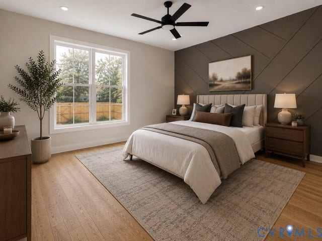 5416 Blueridge Avenue, Richmond, VA 23231 Wood-finish flooring with a decorative area rug