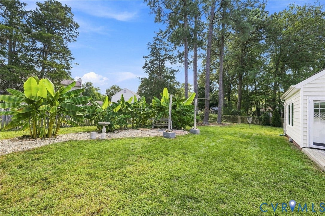 4509 Vienna Woods Place, Innsbrook, Henrico, VA 23060 Expansive backyard featuring a manicured lawn, established plantings, and mature trees