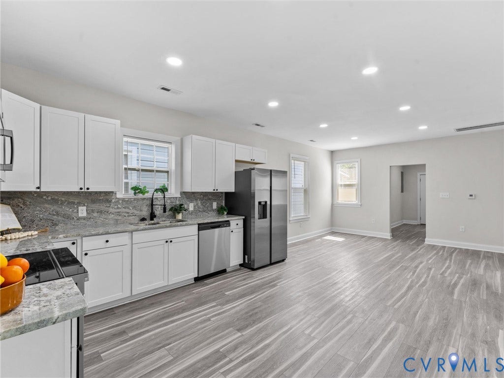 3059 Decatur Street, Richmond, VA 23224 Modern kitchen with dining area, open concept