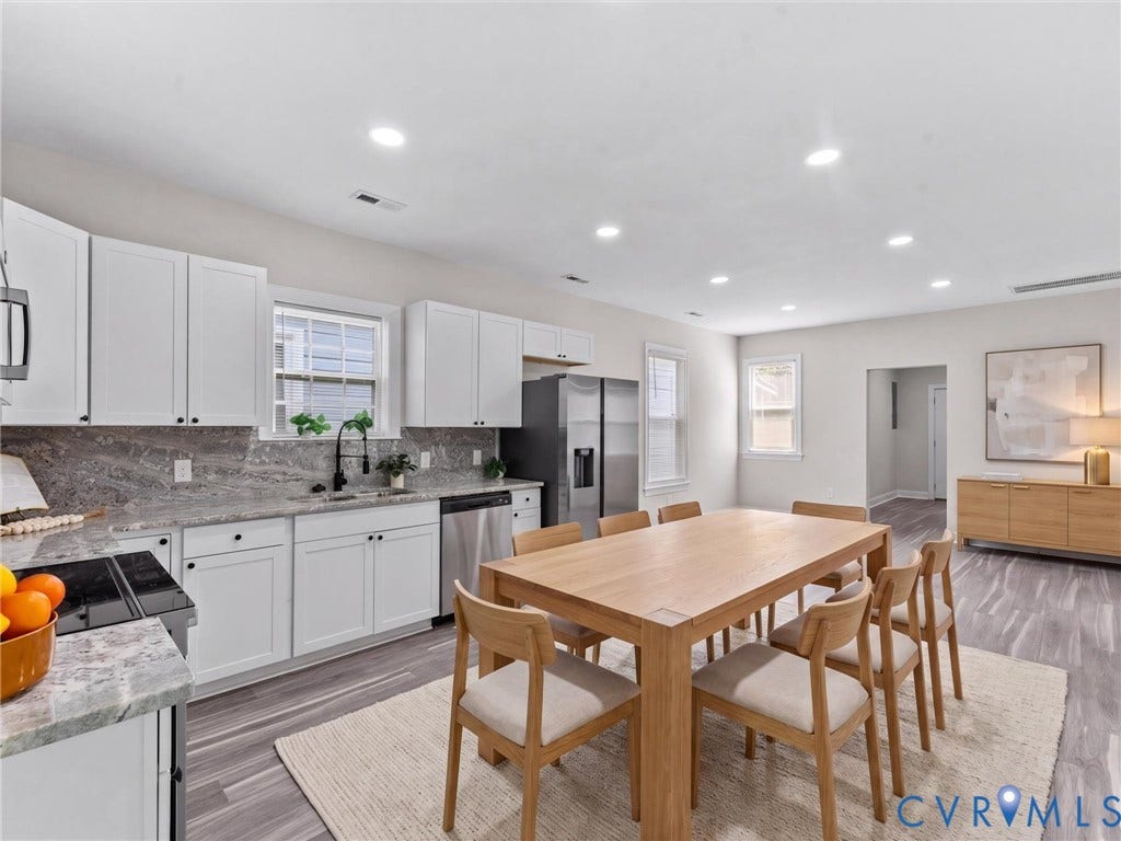 3059 Decatur Street, Richmond, VA 23224 *Virtually Staged Picture** Modern kitchen with dining area, open concept