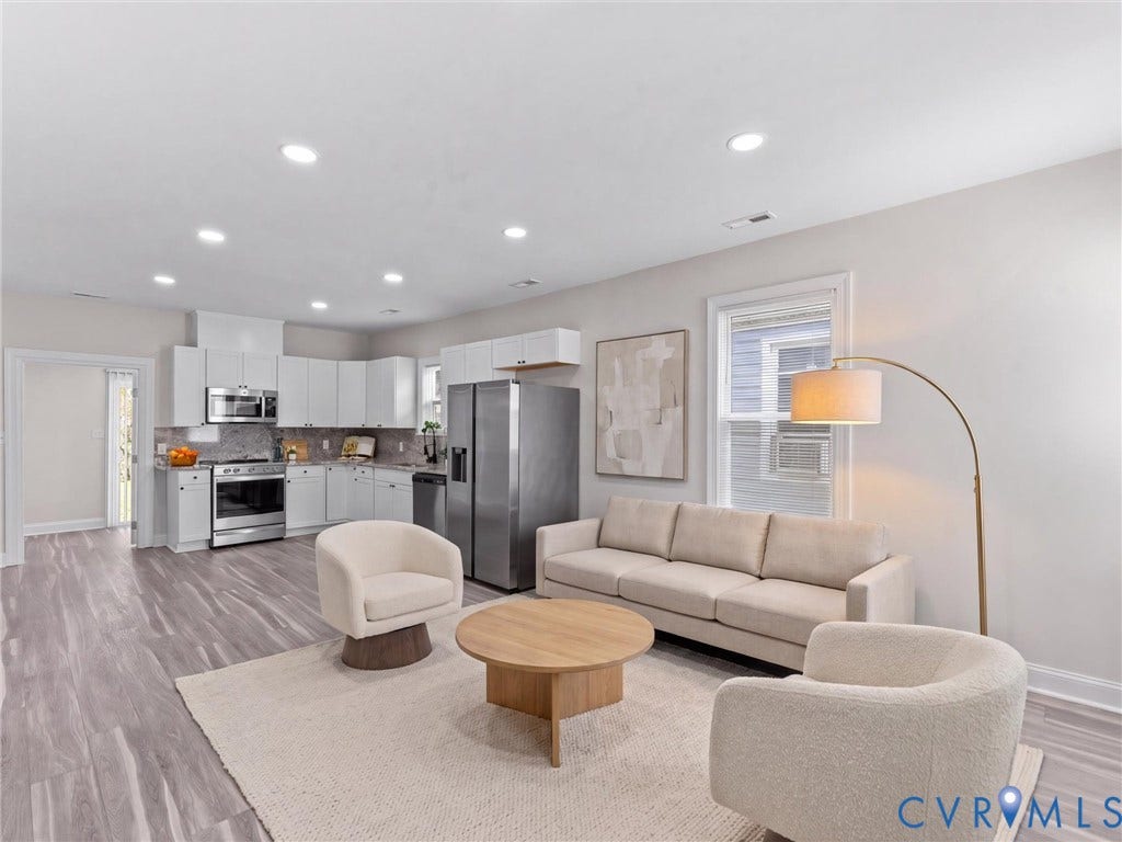 3059 Decatur Street, Richmond, VA 23224 Open-concept living space featuring *Virtually Staged Picture**