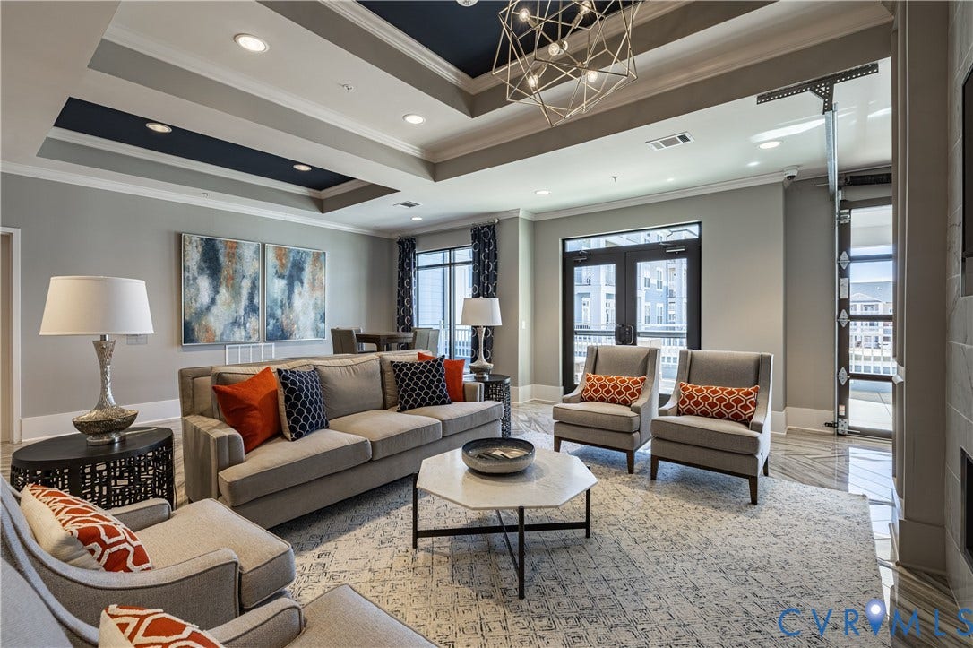 10526 Stony Bluff Drive, #302, Stony Run Condos, Ashland, VA 23005 Recessed ceiling with layered tray design