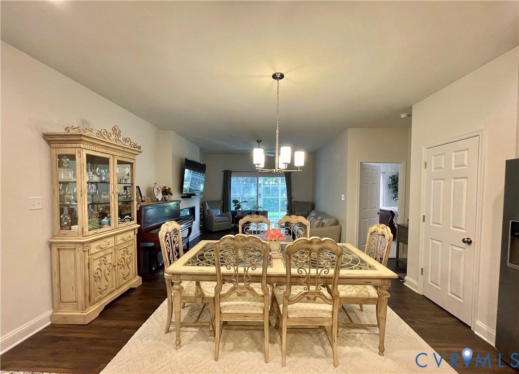 6905 Leire Lane, Chesterfield, VA 23832 Recessed lighting, wood-finish flooring, white panel door, and pendant lighting