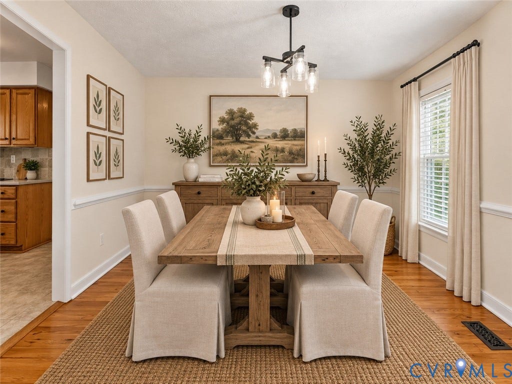 4504 Heritage Woods Lane, Heritage Woods, Midlothian, VA 23112 Virtually Staged Dining Room