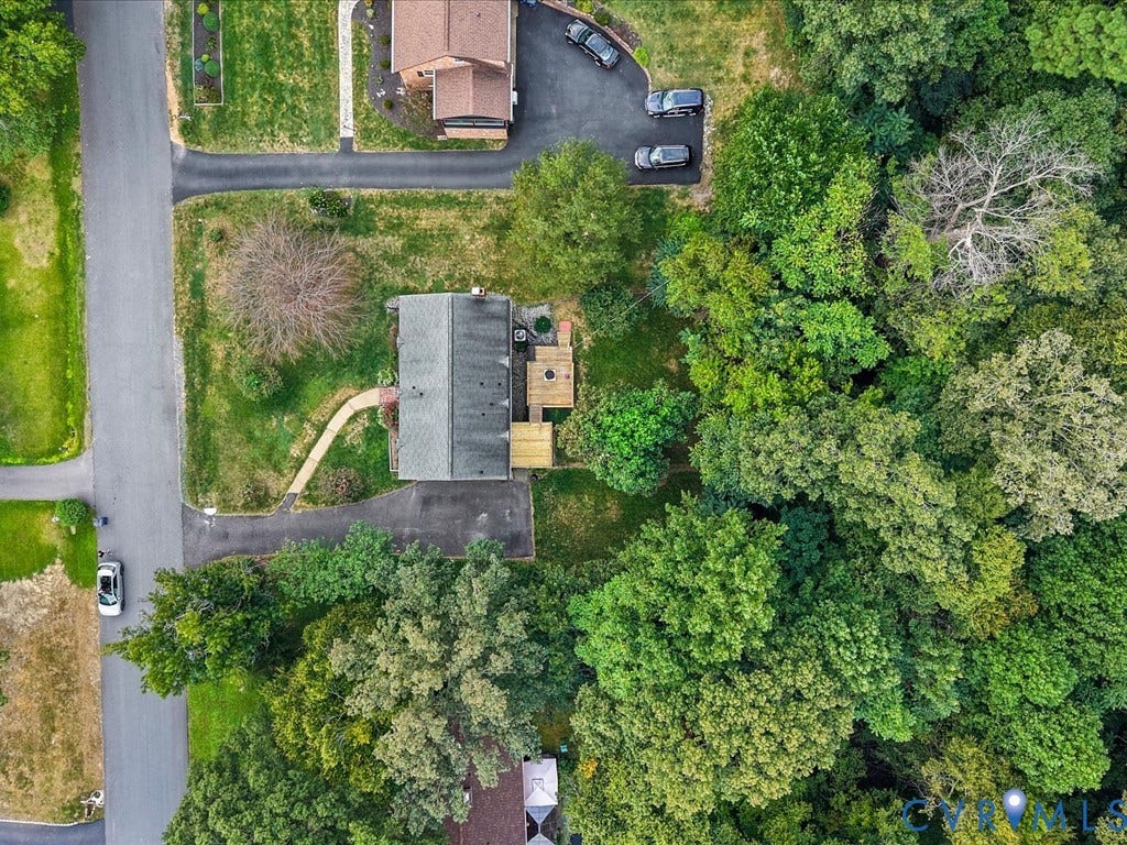 4630 Melody Court, Meadowbrook West, North Chesterfield, VA 23234 Property with surrounding mature trees