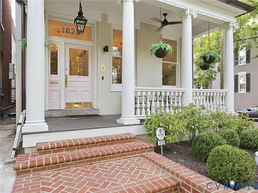 1829 Floyd Avenue, The Fan, Richmond, VA 23220 Trex porch, standing seam metal roof, and repointed brick steps