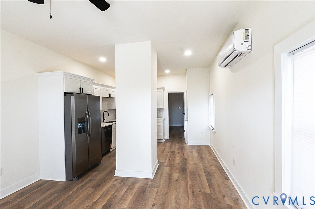 2813 Burfoot Street, Richmond, VA 23224 LVP flooring, recessed lighting, and a ductless mini-split system