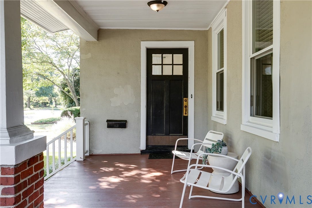 Inviting front porch