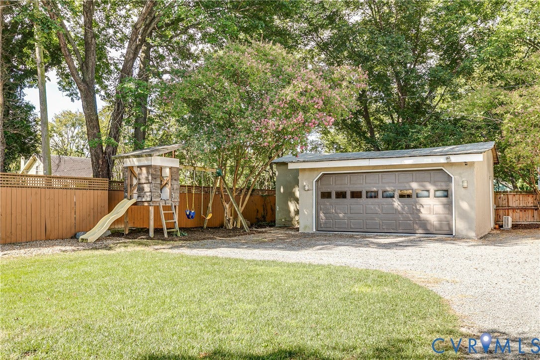 Finished garage