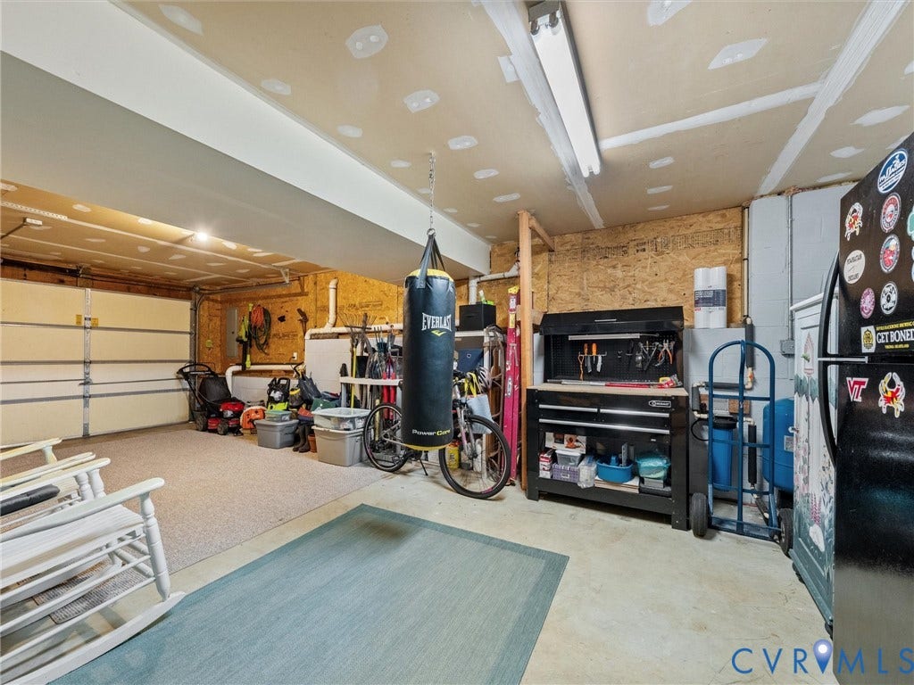 4305 Obscurity Lane, Mattox Woods, Powhatan, VA 23139 GARAGE SPACE IN THE BASEMENT