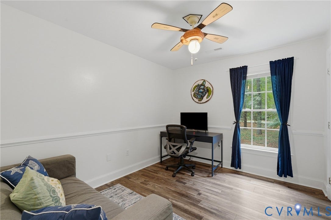 11150 Hames Lane, Glen Allen, VA 23059 Bedroom #4 - LVP flooring and ceiling fan