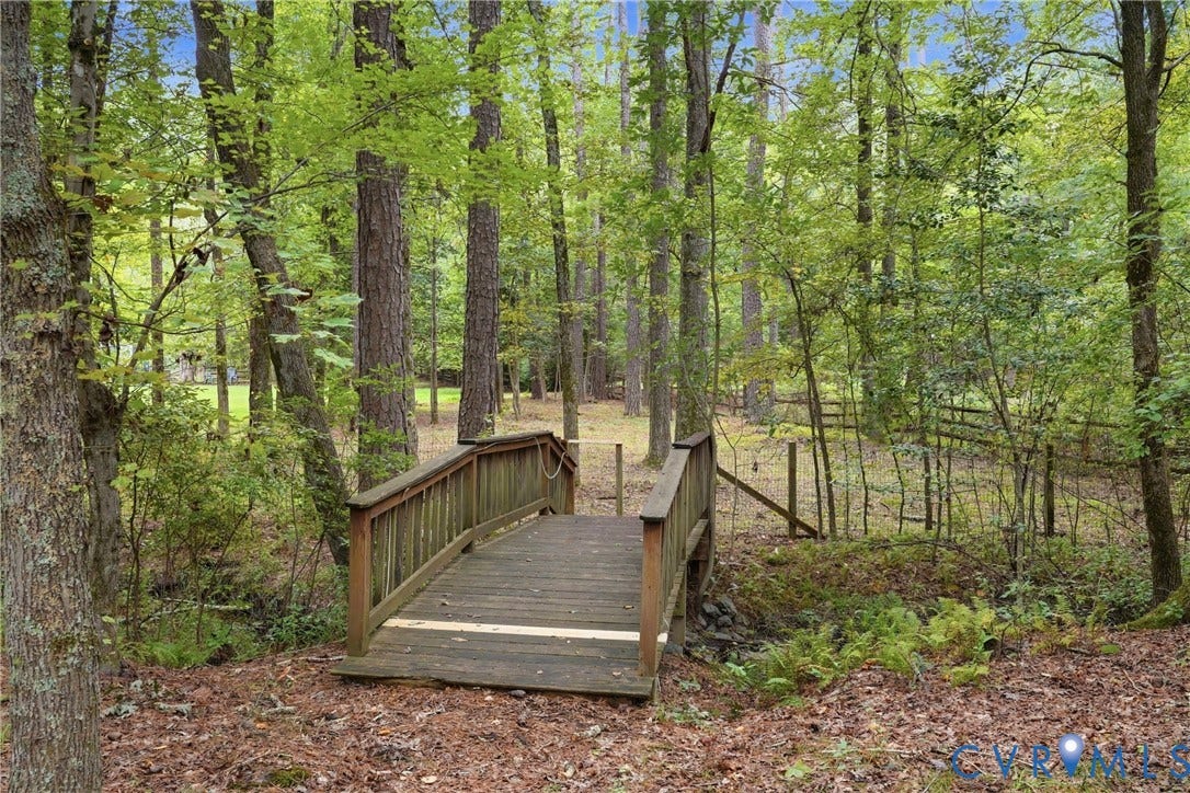 11150 Hames Lane, Glen Allen, VA 23059 Bridge from rear yard to the volleyball area and another gazebo