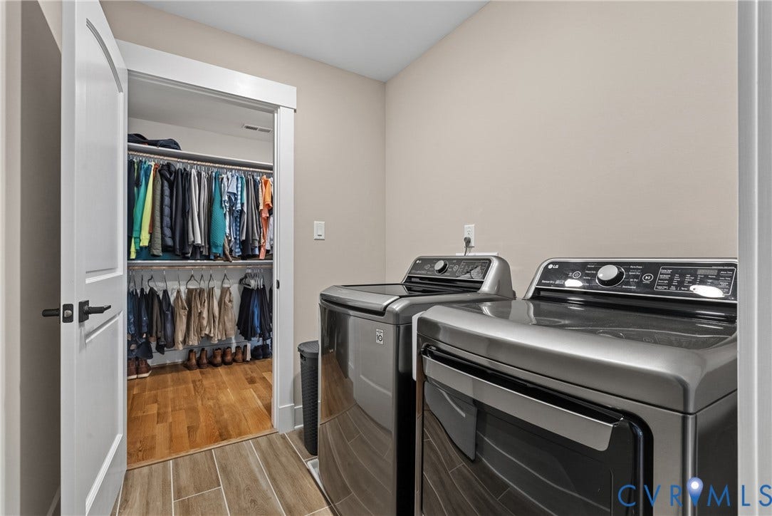 13003 Farrington Place Lane, Farrington Place, Hanover, VA 23059 Laundry area with tile flooring and full-size appliances