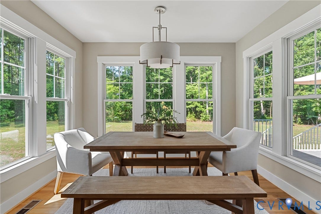 13003 Farrington Place Lane, Farrington Place, Hanover, VA 23059 Multiple double-hung windows with white trim