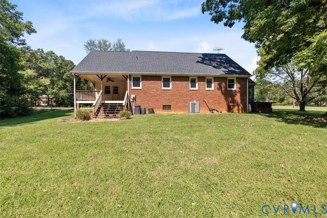 3577 Old Buckingham Road, Powhatan, VA 23139 Brick exterior with dark shingle roof