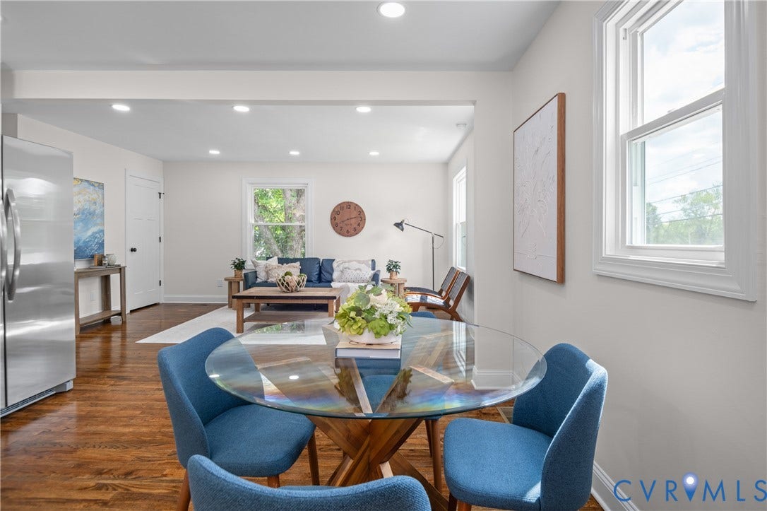 2211 Royall Avenue, Bellemeade, Richmond, VA 23224 Hardwood flooring throughout, recessed lighting, and white trim