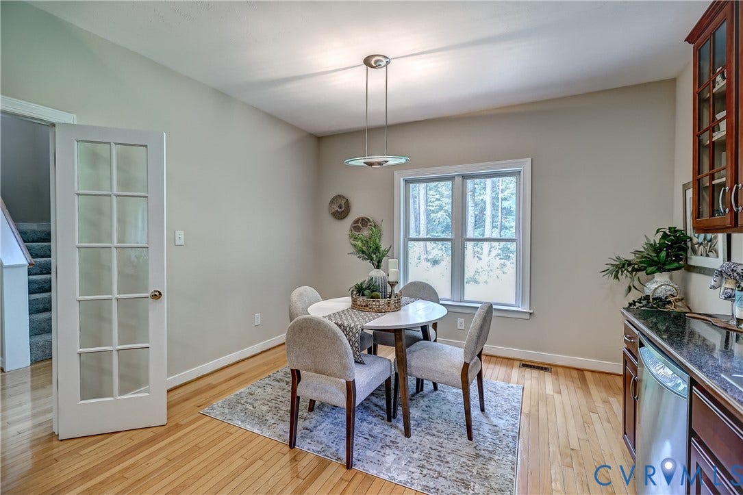 Hardwood-style flooring throughout